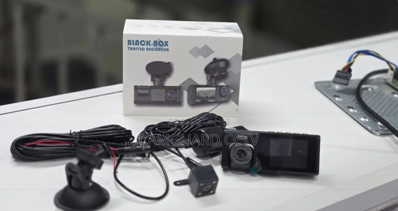 Black Box 3-Lens Dash Camera (Front, Rear, and Inside Cabin Recording)