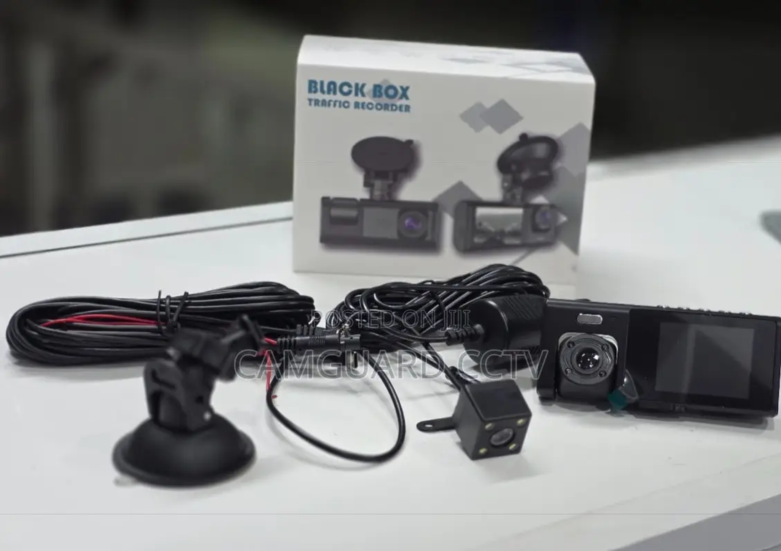 Black Box 3-Lens Dash Camera (Front, Rear, and Inside Cabin Recording)