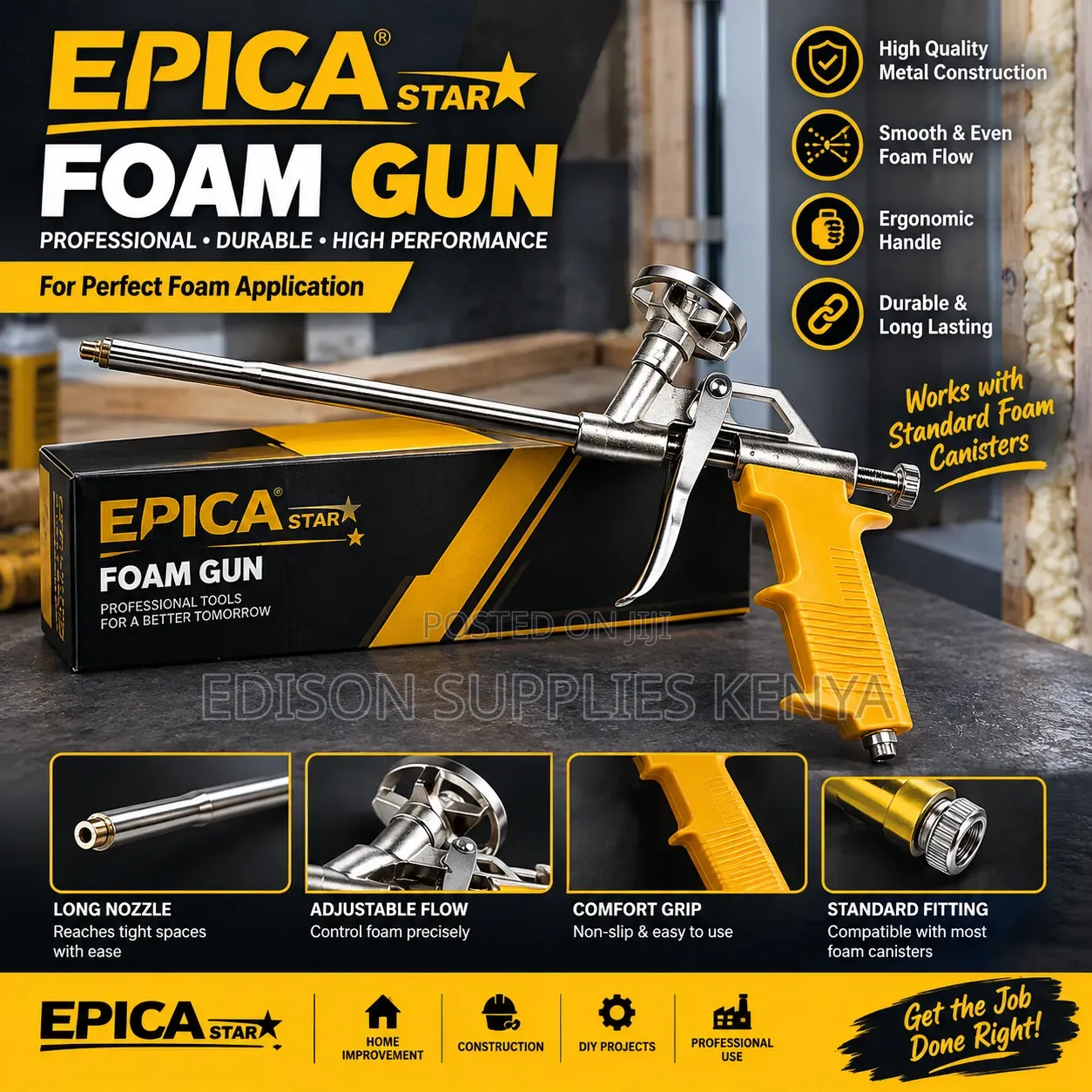 PU Foam Gun Foaming Spray Gun Heavy Duty Expanding Foam Applicator