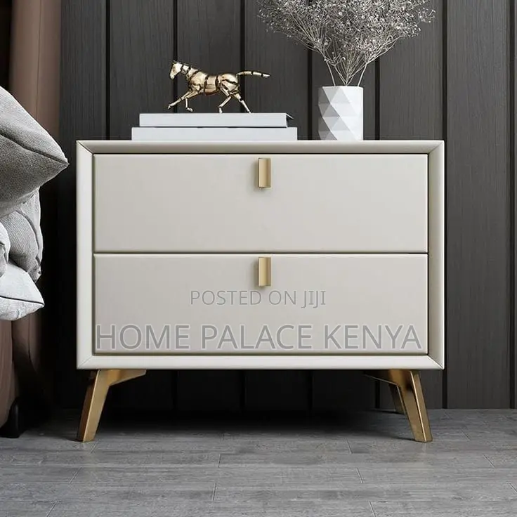 Night Stand; Spacious Wooden Bedside Table With Storage for Home