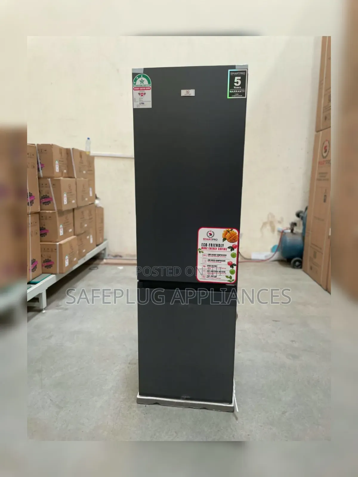 Smartpro 230L No Frost Double Door Fridge – Bottom Freezer