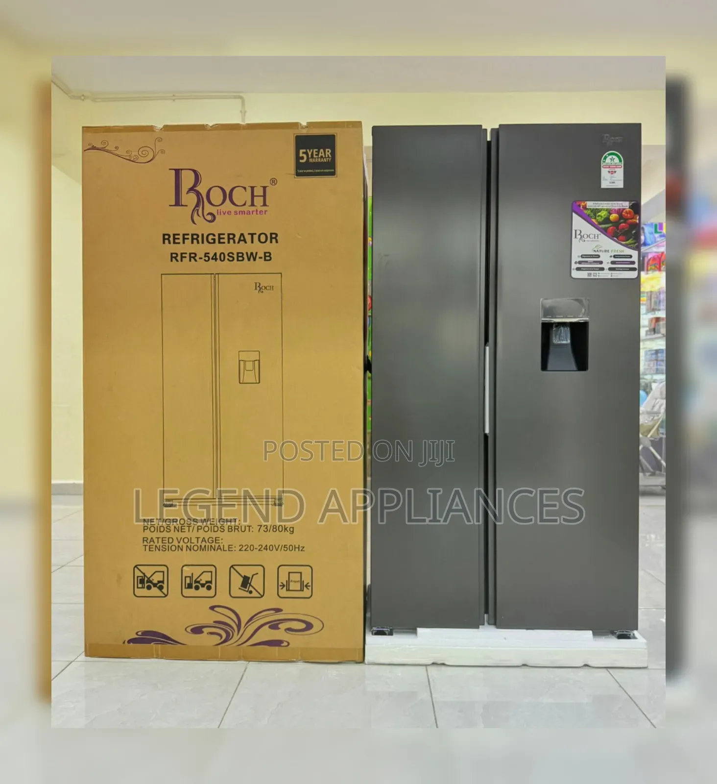 Roch Refrigerators 439 Litrs RFR-540-SBW (5YR WRTY)
