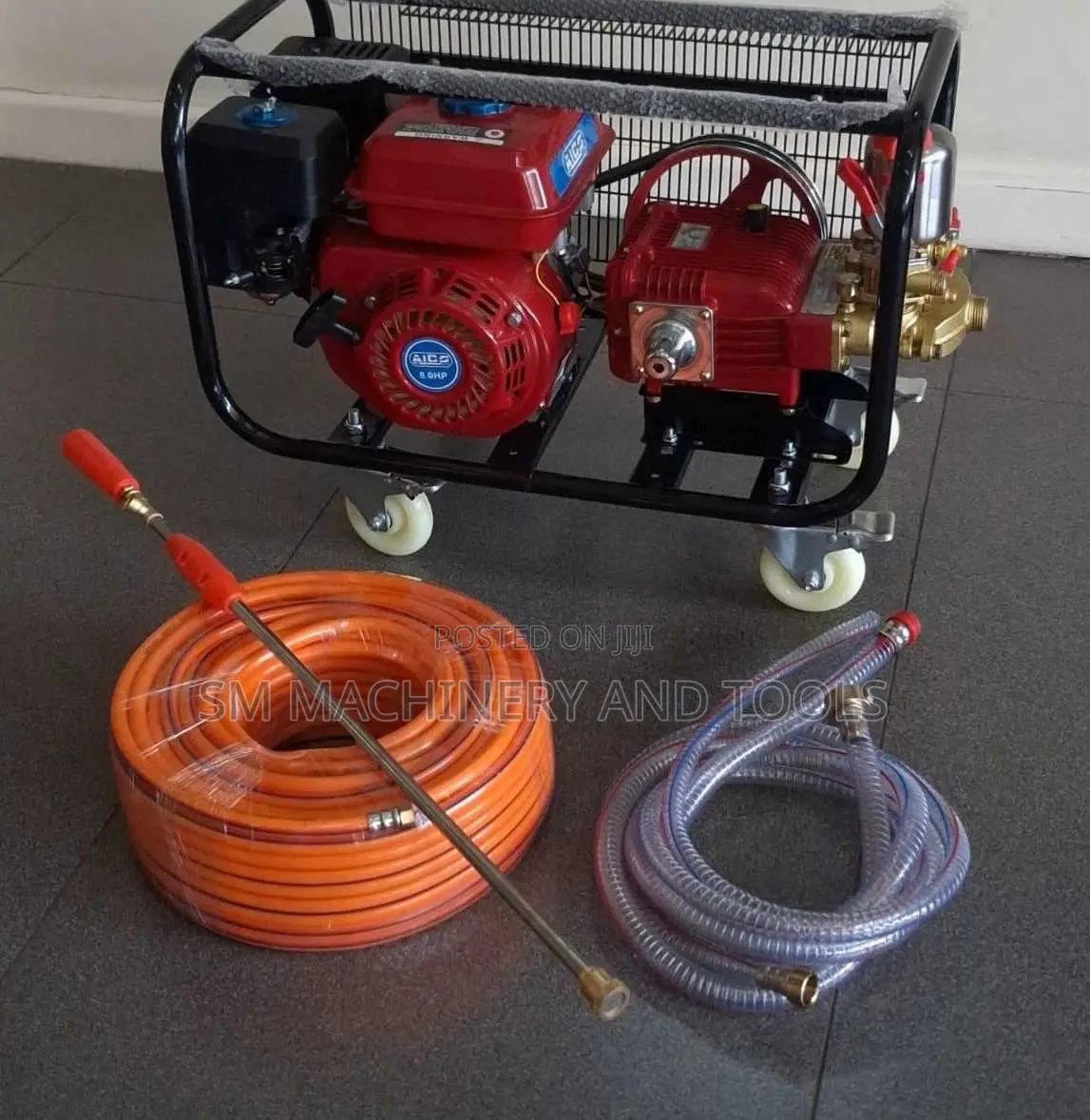Aico Japan Trolley Sprayer Petrol 8hp Engine With Hose Pipe