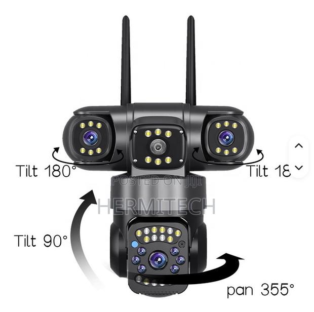 V380 3-Screen HD Security Camera – Monitor Three Views at Once - main view