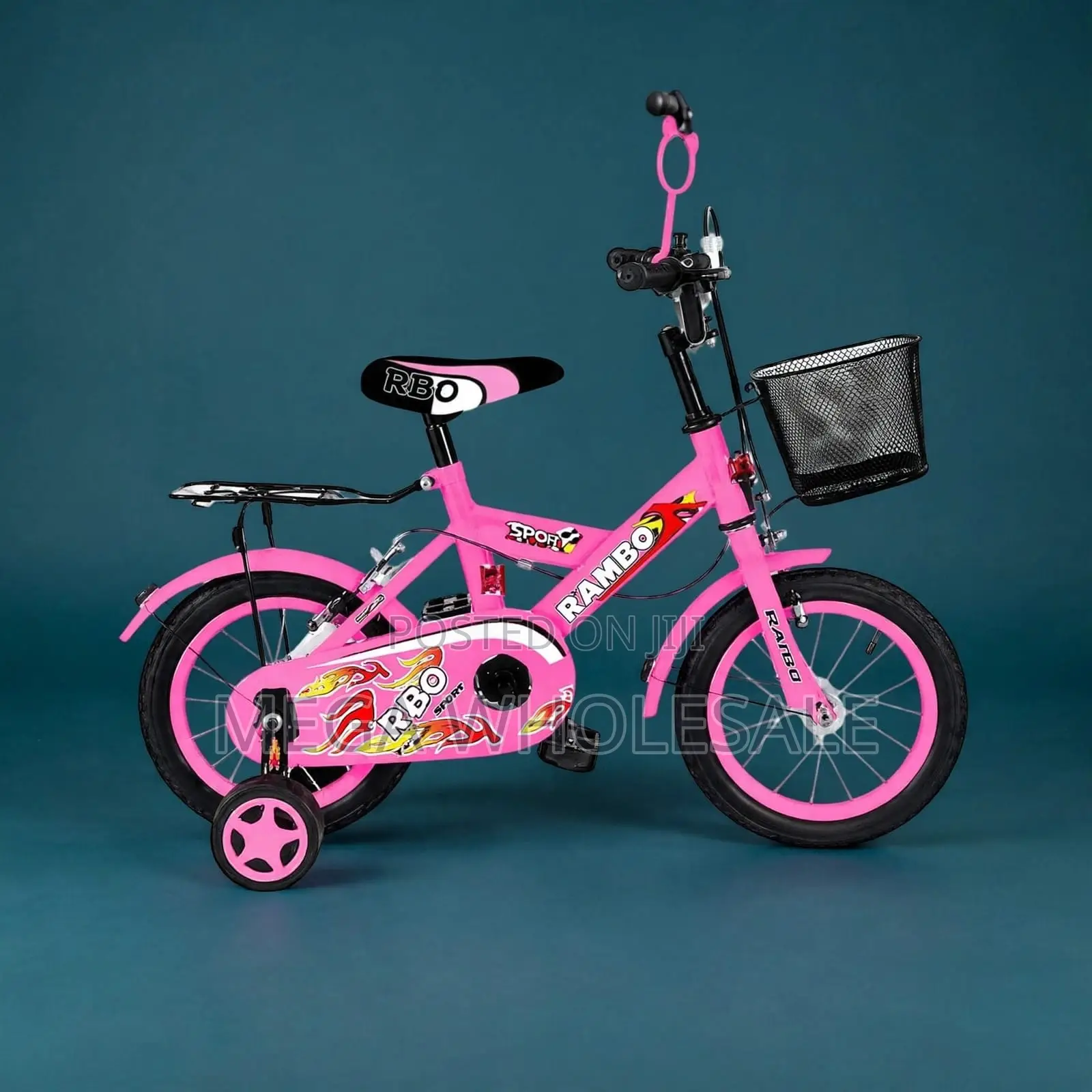 Heavy-Duty 4–6 Years Size 16 Inch Color Pink Kids Bike Bicycle