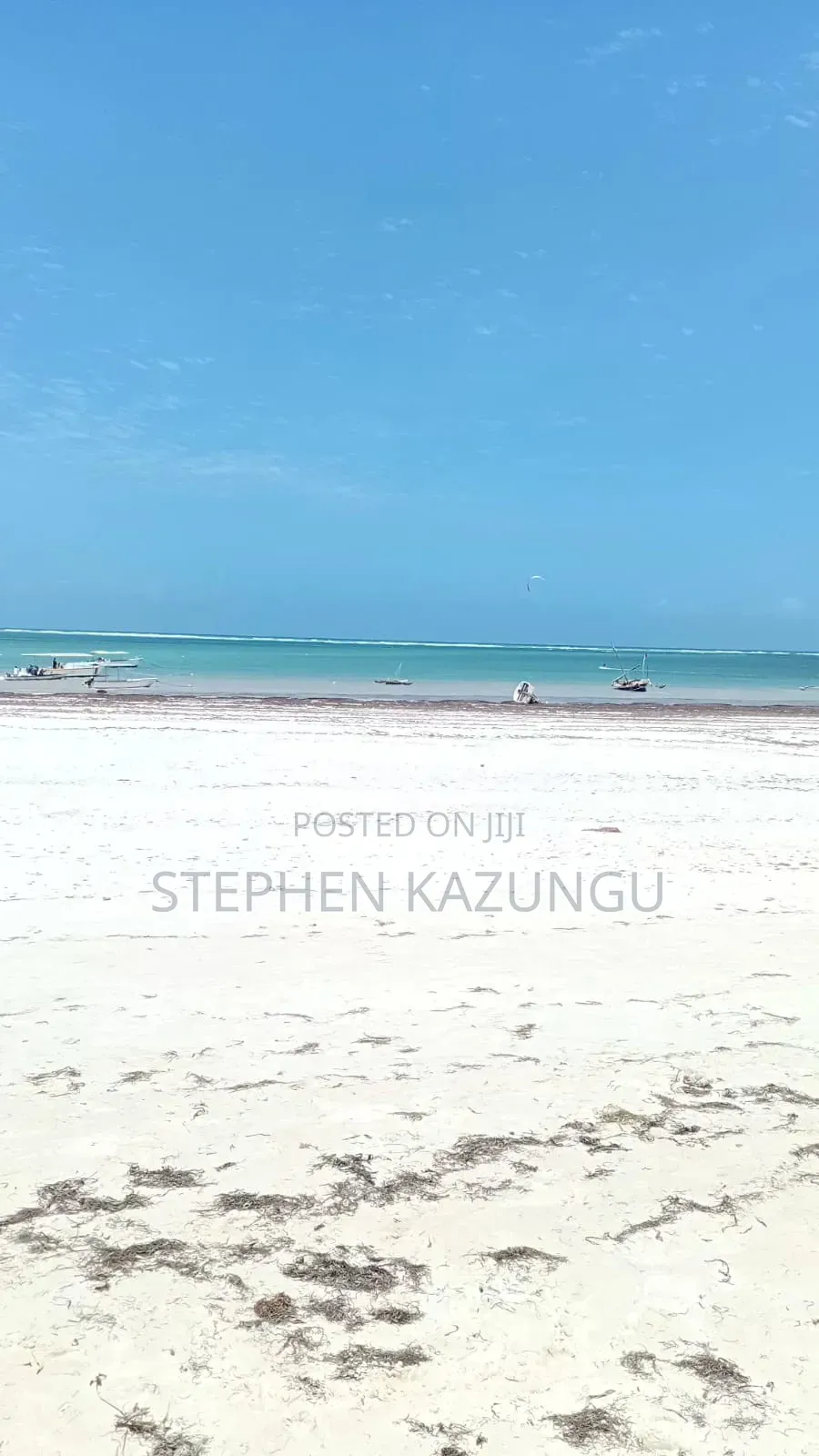Galu Beach-Front 1/4 Acre Plot Only 100 Metres From the Sea Water.