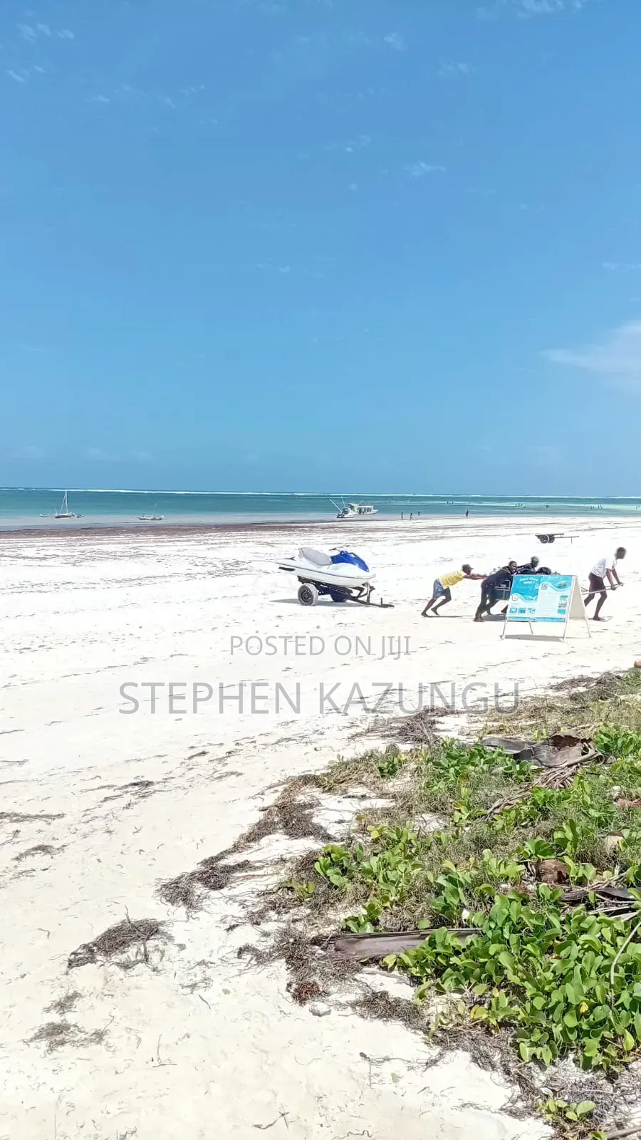 Galu Beach-Front 1/4 Acre Plot Only 100 Metres From the Sea Water.