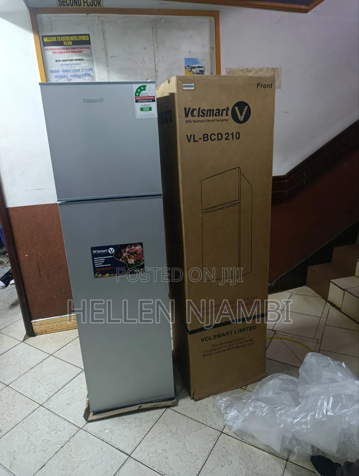 Volsmart 210litres Double Door Refrigerator (Silver)