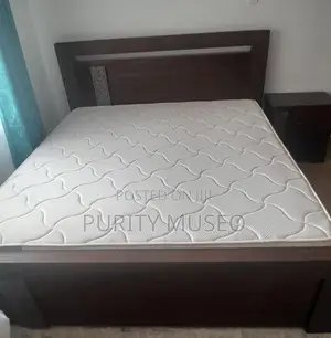 Mahogany Bed 6 by 7 King Size With Dr. Mattress