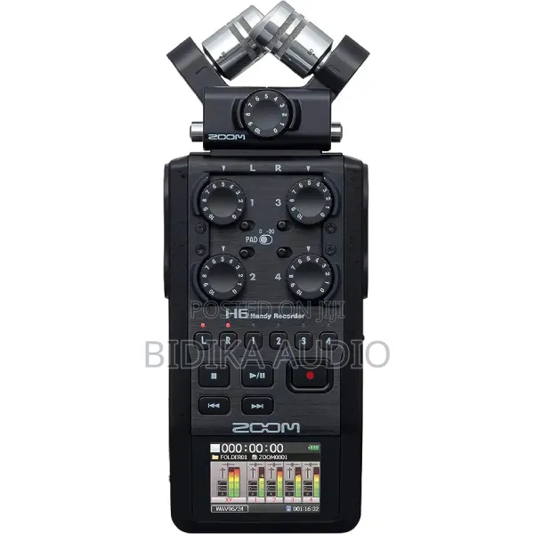 Zoom H6 All Black 6-Input / 6-Track Portable Handy Recorder
