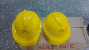 Impact-Resistant Yellow Construction Helmet