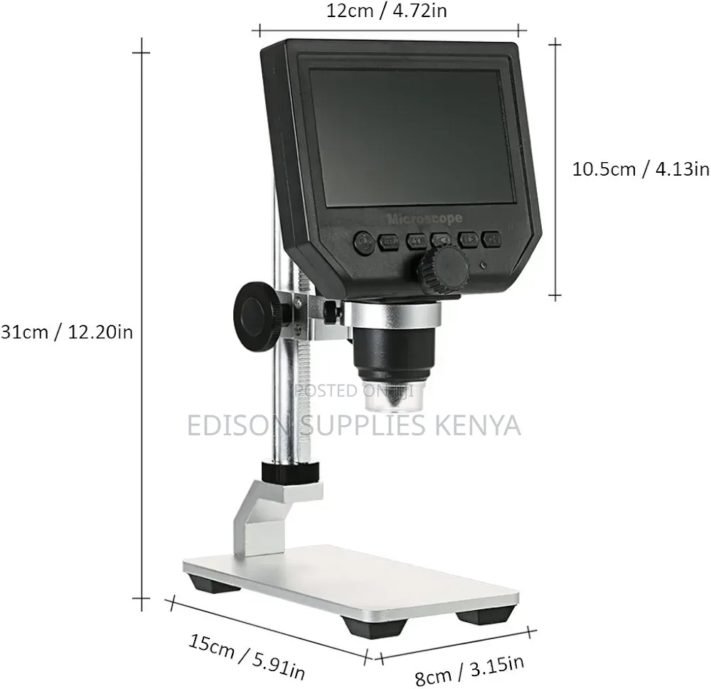 Digital LCD Microscope 8 LED Portable Magnifier Video Capture