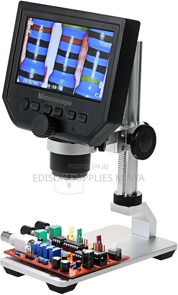 Digital LCD Microscope 8 LED Portable Magnifier Video Capture