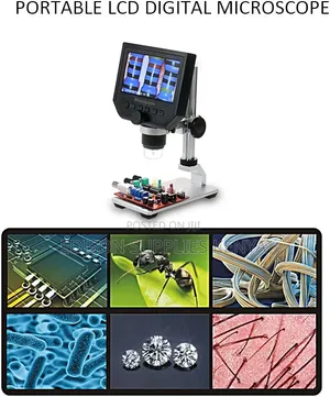 Digital LCD Microscope 8 LED Portable Magnifier Video Capture