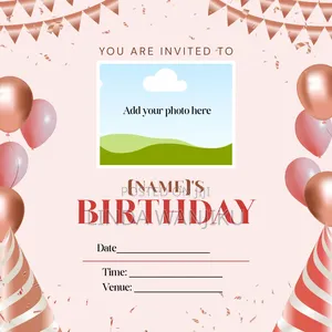 Elegant Invites — Birthday, Baby Shower Graduation