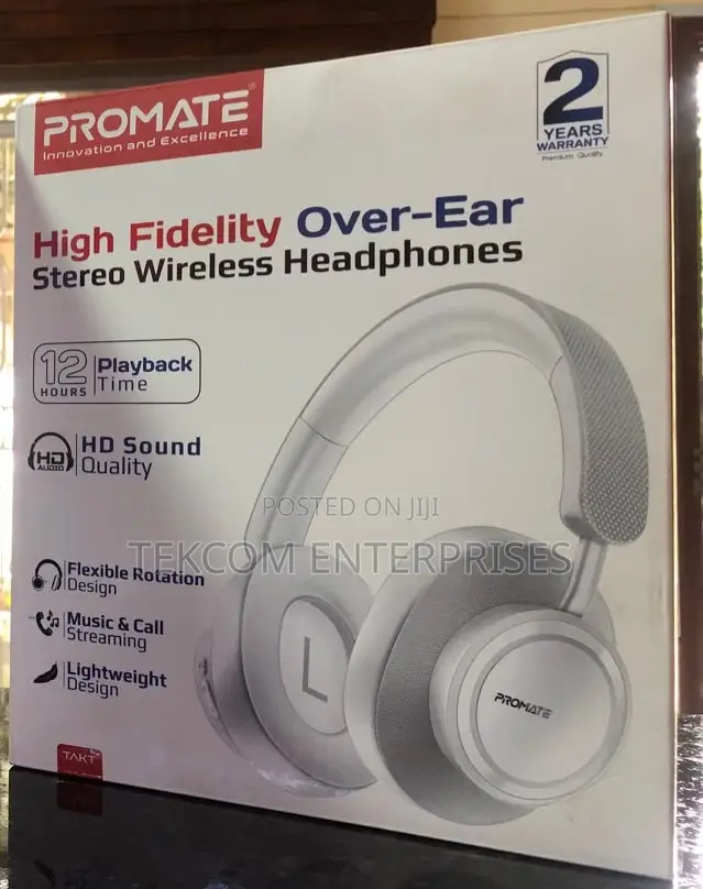 Promate Takt High Fidelity Over-Ear Stereo Wireless Headphones