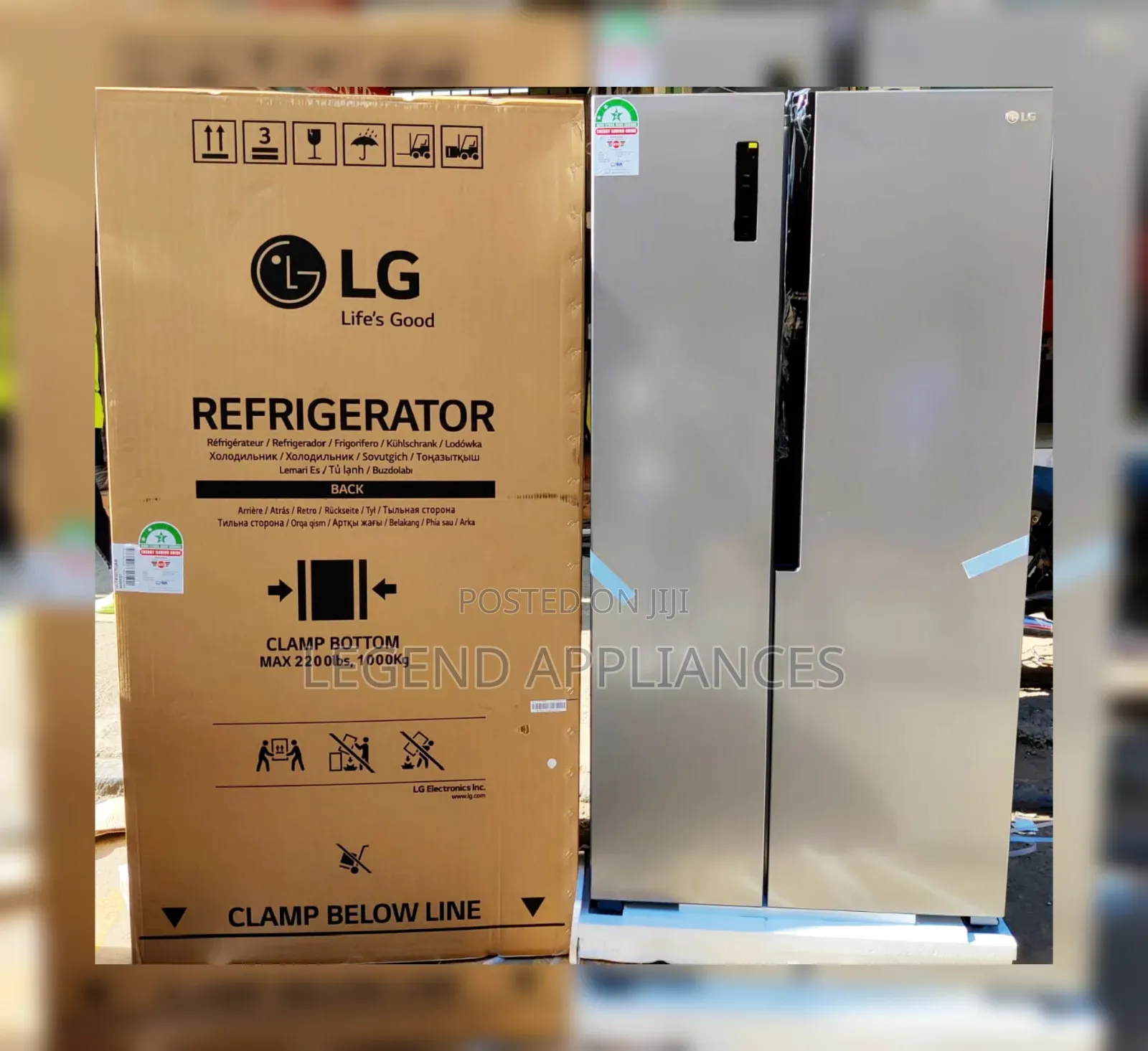 LG 519L Side by Side Refrigerator Multi Air Flow Total No Frost
