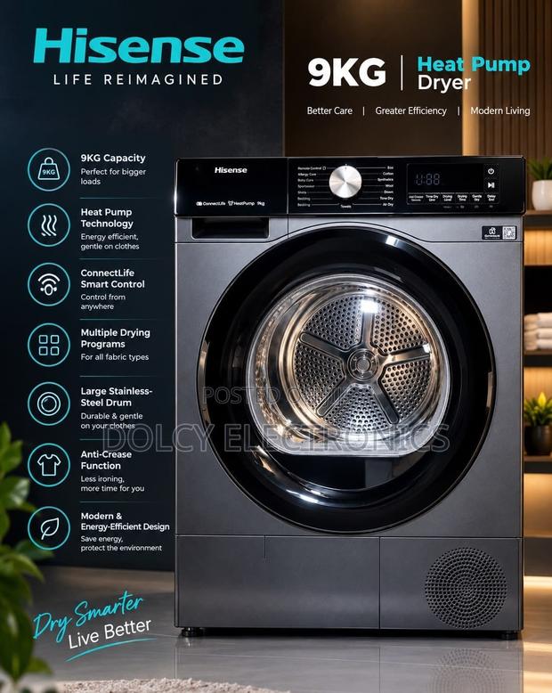 Hisense 9kg Dryer - main view