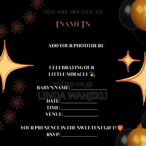 Elegant Invites — Birthday, Baby Shower Graduation