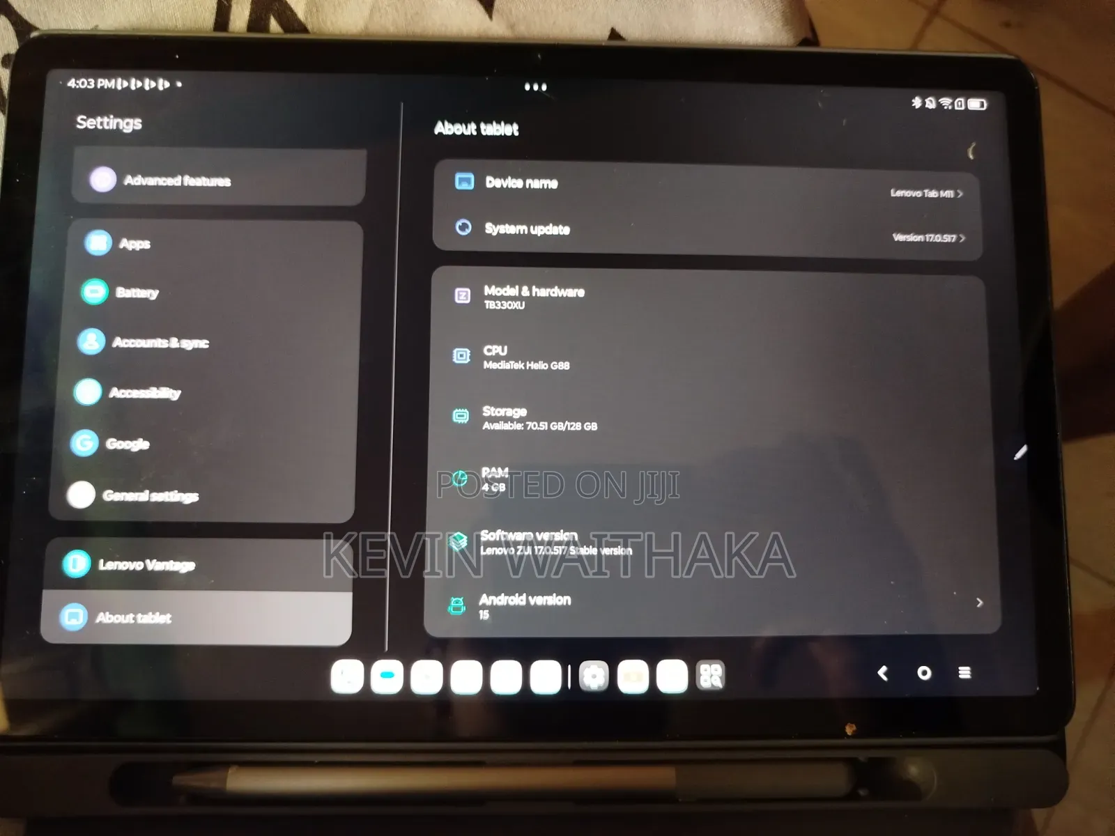 Lenovo Tab M11 128 GB Gray