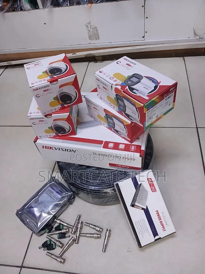 Hikvision 4CH DVR Night Color CCTV System – 2 Bullet + 2 Dome