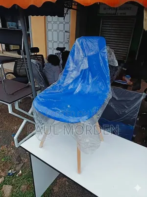 Blue Red Plastic Eames Chair
