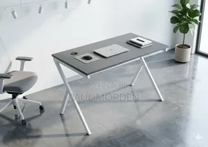 X Shape -Legs Office Table With Gray Top 1.2m
