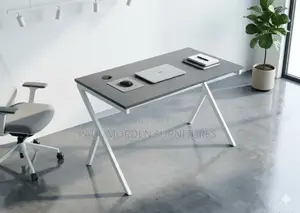 X Shape -Legs Office Table With Gray Top 1.2m