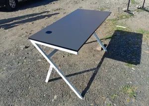 X Shape -Legs Office Table With Gray Top 1.2m
