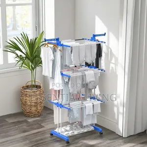 Clothes Drying Rack Foldable Laundry Stand With Wheels