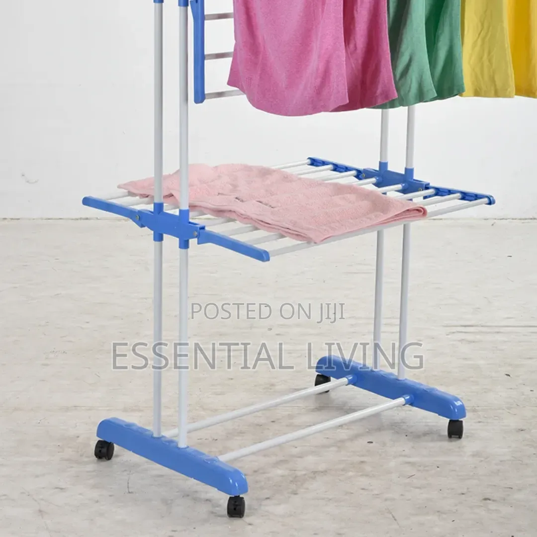 Clothes Drying Rack Foldable Laundry Stand With Wheels
