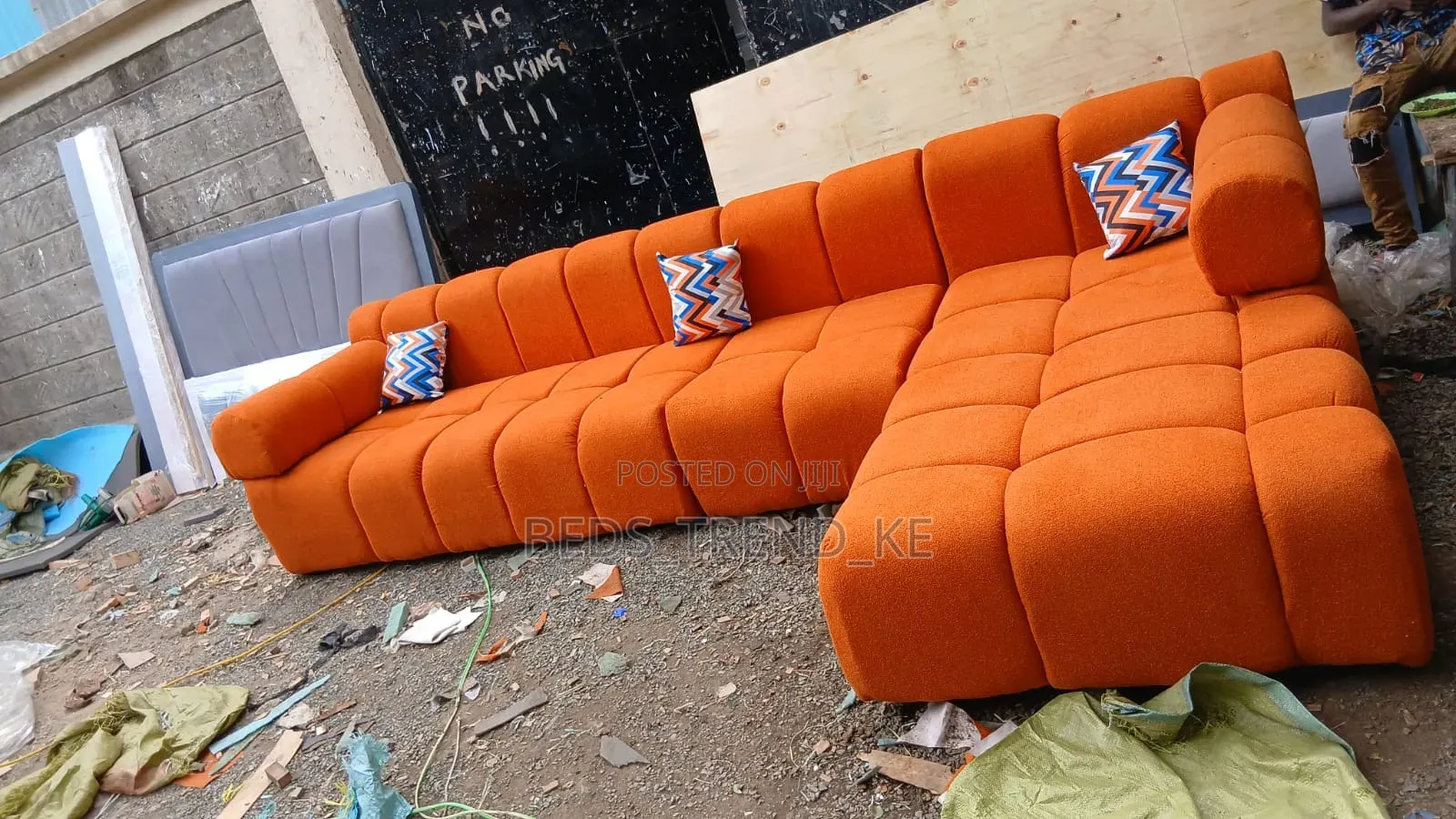 Seven Seater L Shaped Sofa Bubble Permanent