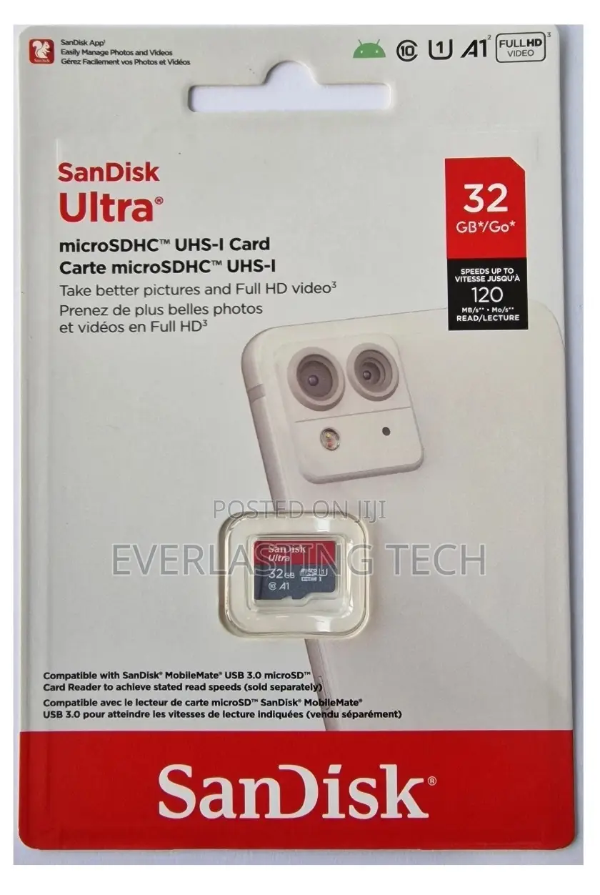 SanDisk Ultra | 32GB microSDXC | Up to 120mb/S Read
