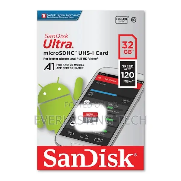 SanDisk Ultra | 32GB microSDXC | Up to 120mb/S Read