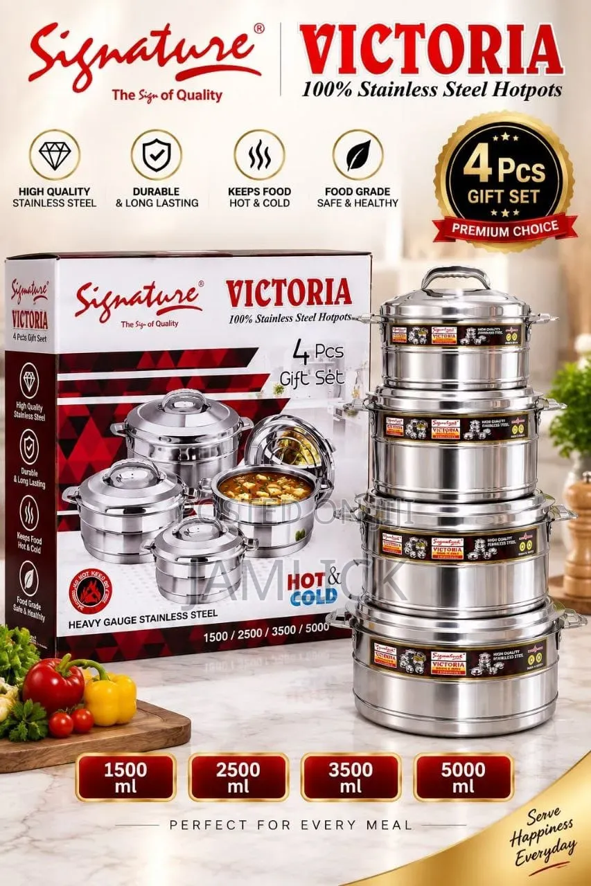 Victoria Steel Hotpot – 4pcs Set - Bn