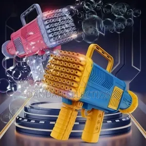 Rechargeable Bubble Gun - 60 Holes With Lights
