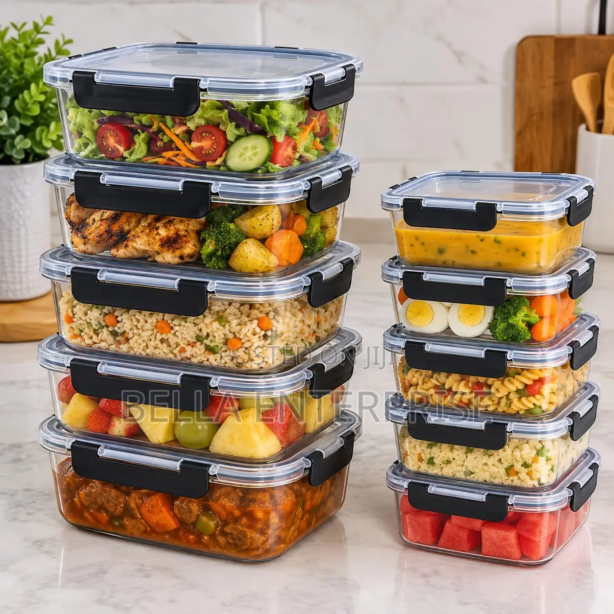 10pc Set Borosilicate Glass Storage Containers