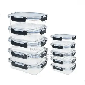 10pc Set Borosilicate Glass Storage Containers