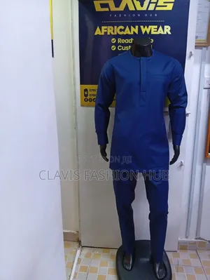 Navy Blue Plain Suits for Men Available (Shirt and Trouser)