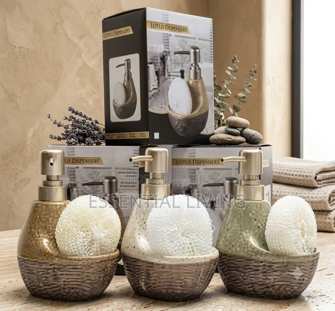 Soap Dispenser With Sponge Holder Kitchen Sink Organizer