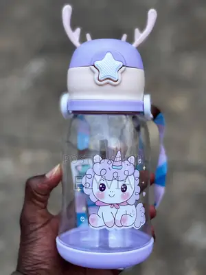 Unicorn Cartoon Themed Water Bottle