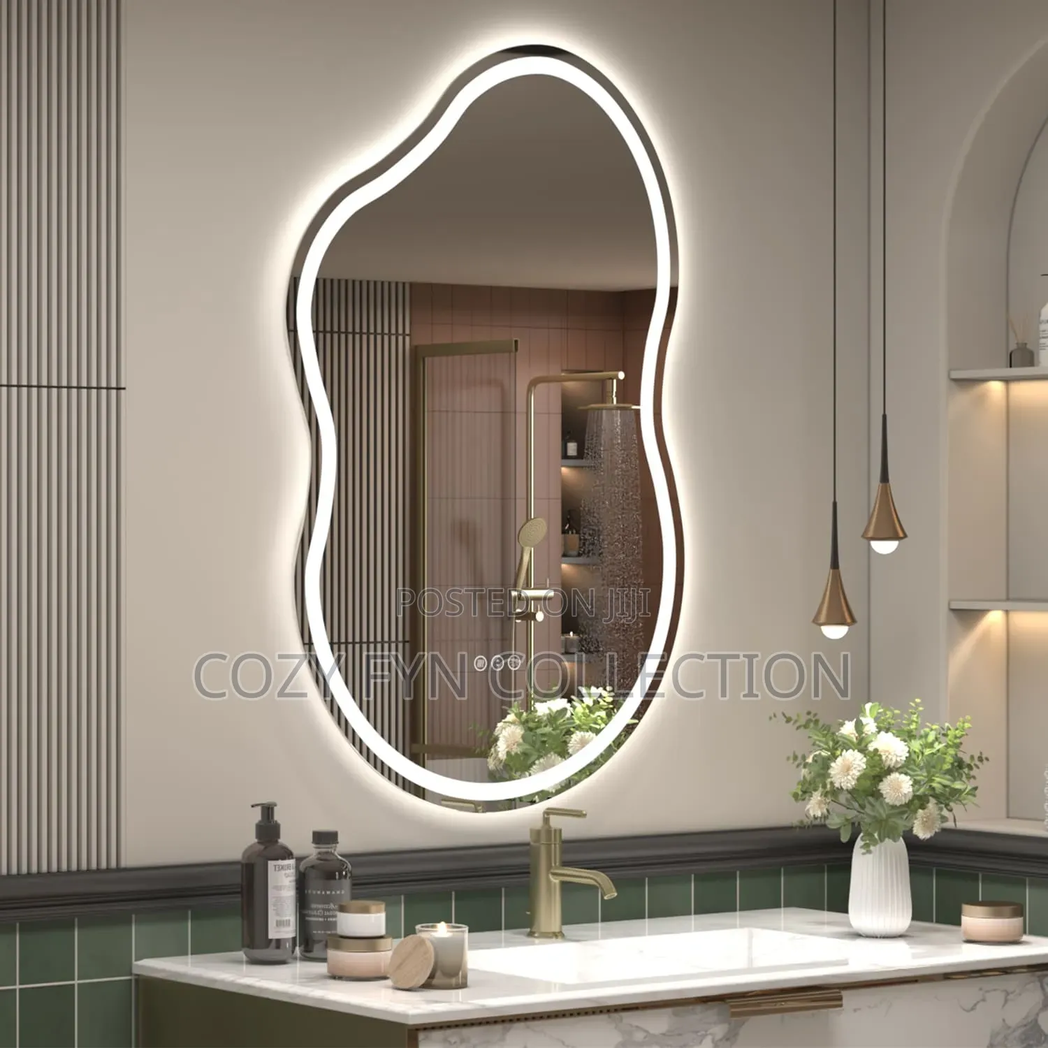 Irregular LED Mirror With Lighting