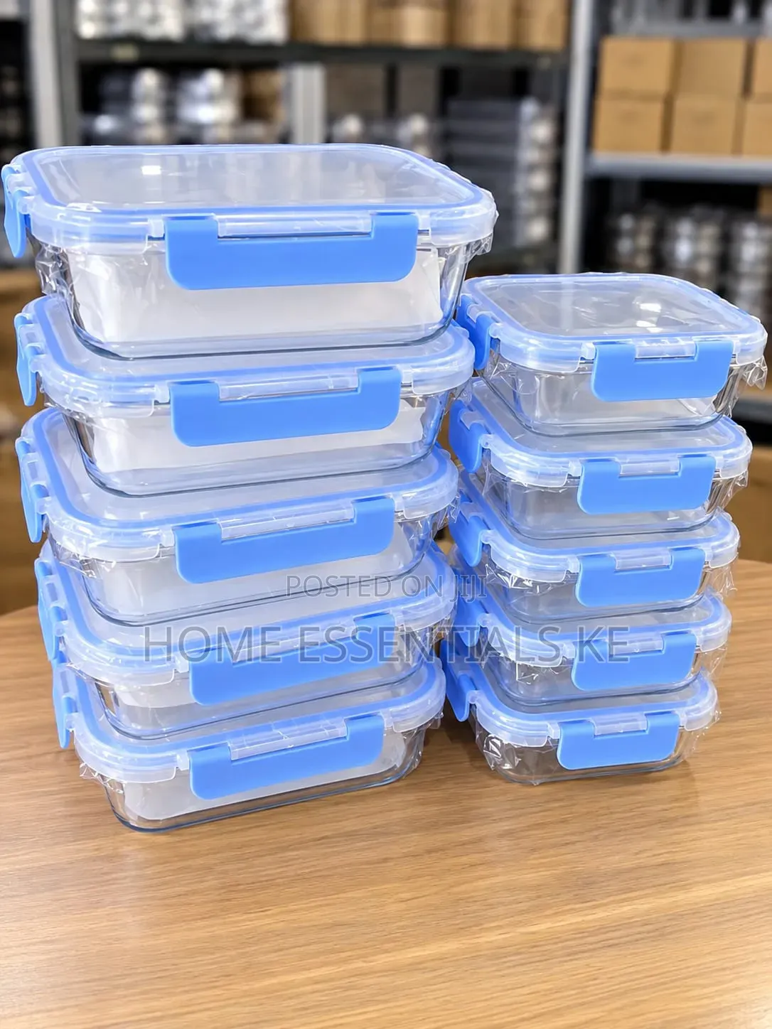 *10 PCS Set Food Grade Glass Storage Containers*1050mls*5pc,420mlx5