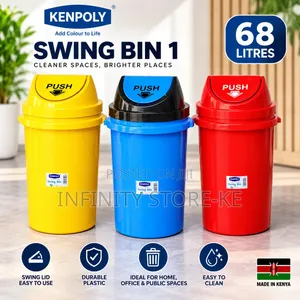 Large Kenpoly 68L Swing Bin – Ideal for High-Use Areas