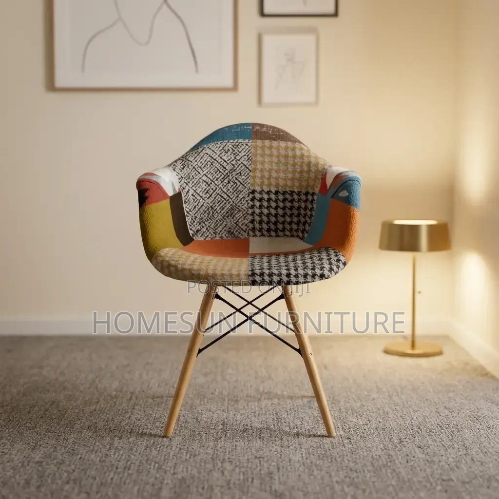 Patchwork Fabric Armchair – Stylish Comfortable