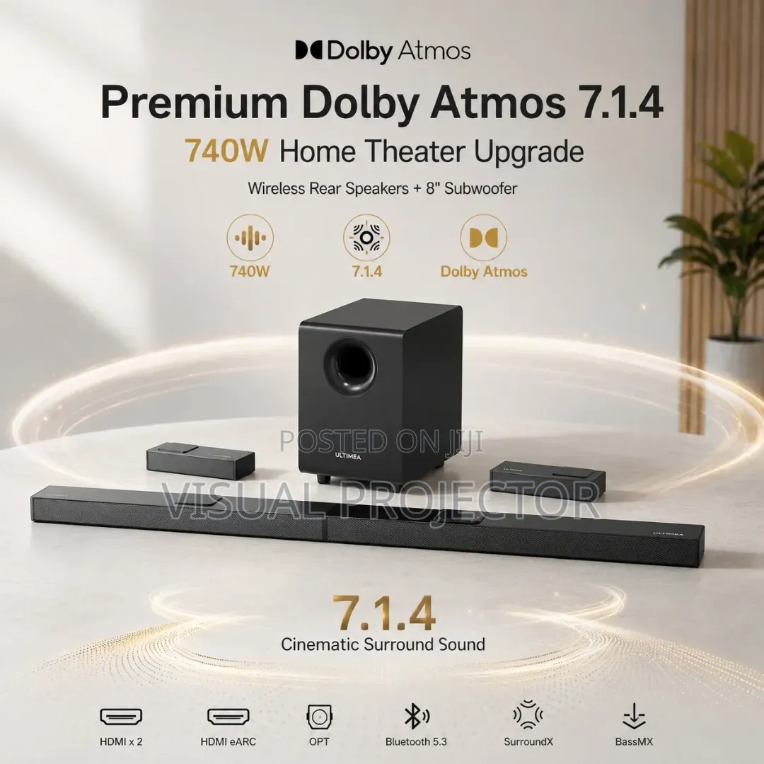 Ultima (Us Brand ) Dolby Atoms Wireless 7.1.4 Home Theater System