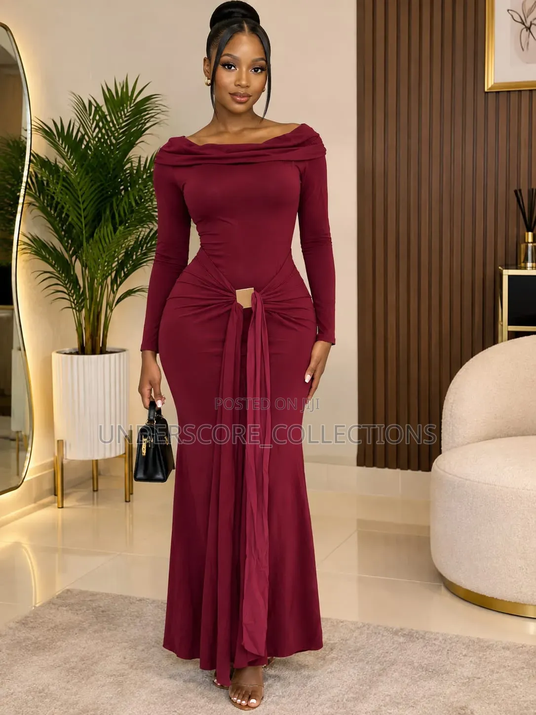 Frontal Pattern Dinner Dress