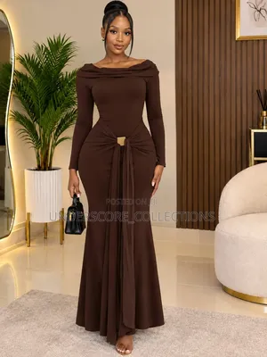 Frontal Pattern Dinner Dress