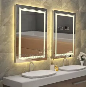 LED Mirror Squire With Lighting (White Yellow White. Warm)