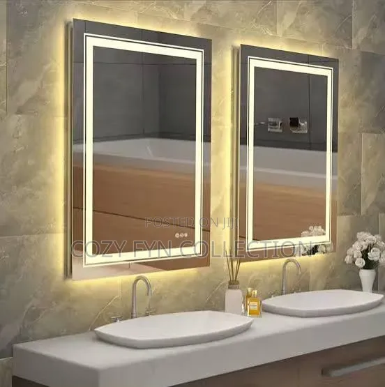 LED Mirror Squire With Lighting (White Yellow White. Warm)